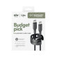 Kabel USB-C, 60 W, Racing, 1, 2 m, Space Black, PanzerGlass