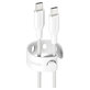 Kabel USB-C, 60 W, Racing, 1,2 m, srebrno-biały, PanzerGlass