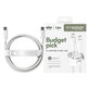Kabel USB-C, 60 W, Racing, 1,2 m, srebrno-biały, PanzerGlass