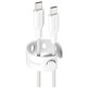 Kabel USB-C, 60 W, Racing, 2 m, Srebrno-biały, PanzerGlass