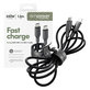 Kabel USB-C, 240 W, Racing, 1, 2 m, Space Black, PanzerGlass