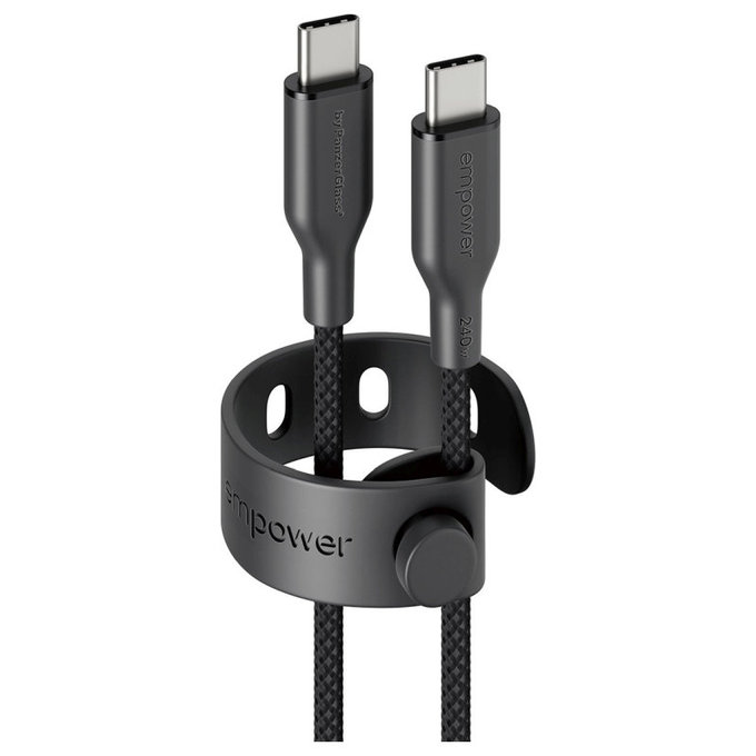 Kabel USB-C, 240 W, Racing, 2 m, Space Black, PanzerGlass