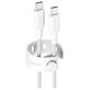 Kabel USB-C, 240 W, Racing, 2 m, Srebrno-biały, PanzerGlass
