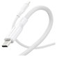 Kabel USB-C, 240 W, Racing, 2 m, Srebrno-biały, PanzerGlass