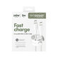 Kabel USB-C, 240 W, Racing, 2 m, Srebrno-biały, PanzerGlass