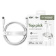 Kabel USB-C/Lightning, 60 W, Racing, 1, 2 m, Srebrno-biały, PanzerGlass