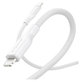 Kabel USB-C/Lightning, 60 W, Racing, 1, 2 m, Srebrno-biały, PanzerGlass