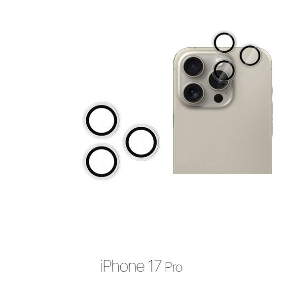 Ochraniacz soczewki tylnego aparatu bez ramki do iPhone 17 Pro