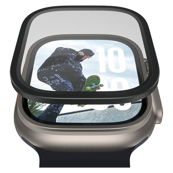 Szkło hartowane UWF METALLIC do Apple Watch Ultra 49 mm, Czarne, PanzerGlass