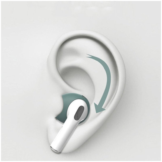 Zapasowe silikonowe końcówki do Apple AirPods 3, Czarny