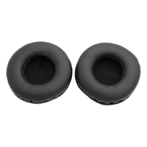 Zapasowe nauszniki do AKG K518, K518DJ, K81, K518LE, pianka memory i skóra PU, Czarny, 1 para