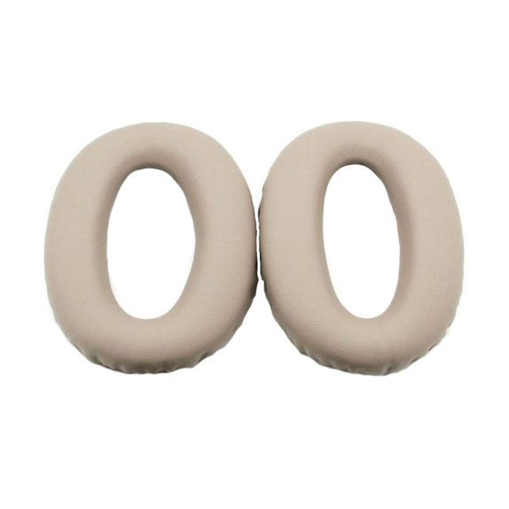 Zapasowe nauszniki do Sony WH-1000XM3, pianka memory i skóra PU, Beżowy, 1 para