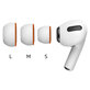 Zapasowe silikonowe końcówki do Apple AirPods 1, 2 Pro, M, pianka memory, Biały