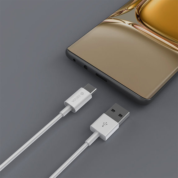 Kabel USB / USB-C Smart, 2.1A, 2m, biały, Devia