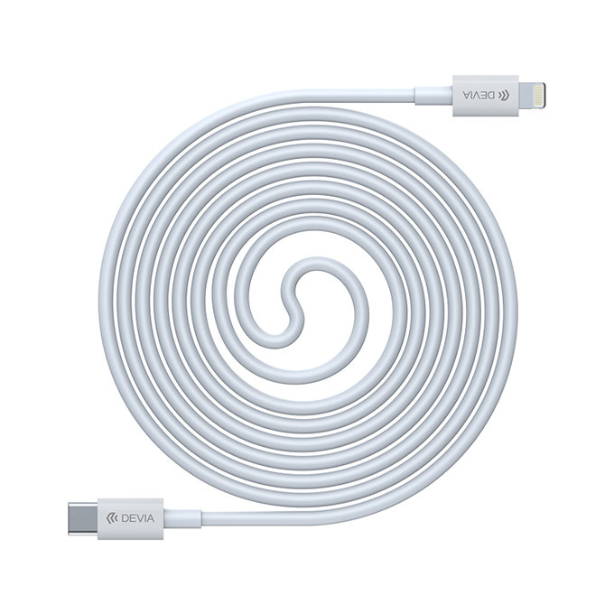 Kabel Lightning / USB-C Smart, PD 20W, 1m, biały, Devia