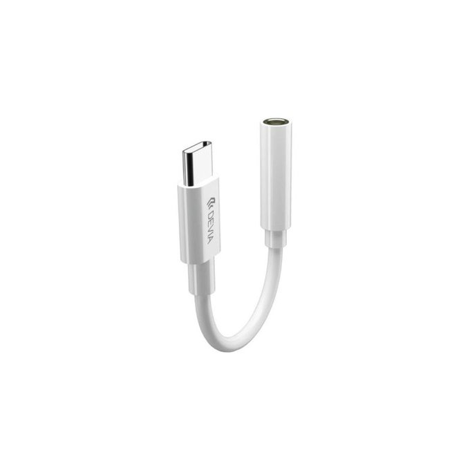 Adapter Smart 3,5mm Jack / USB-C, biały, Devia