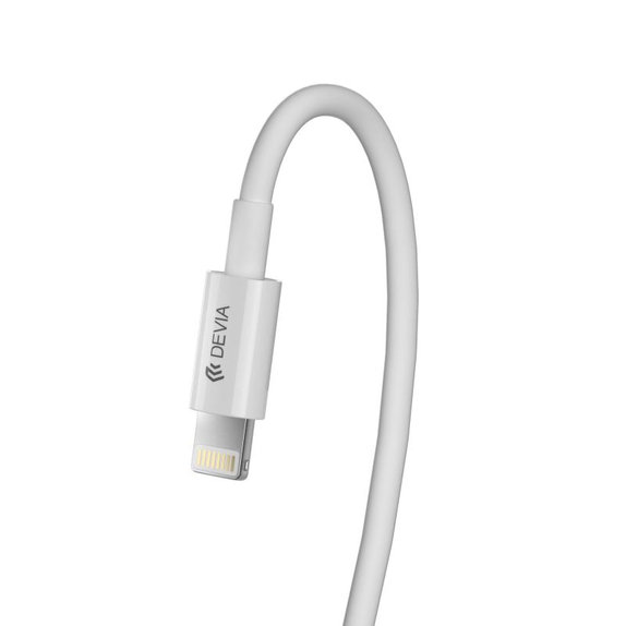 Kabel Lightning / USB-C Smart, PD 27W, 2m, biały, Devia