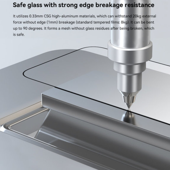 Szkło hartowane FullCover z aplikatorem do iPhone 15 Pro Max, Devia