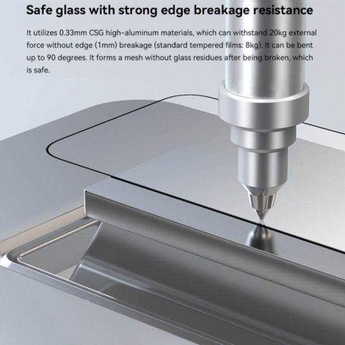 Szkło hartowane FullCover z aplikatorem do iPhone 15 Pro Max, Devia