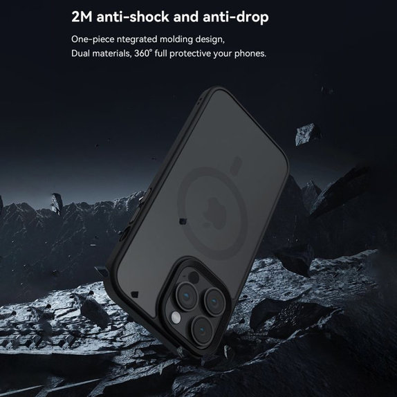 Etui Pino z MagSafe do iPhone 15 Plus, Czarne, Devia