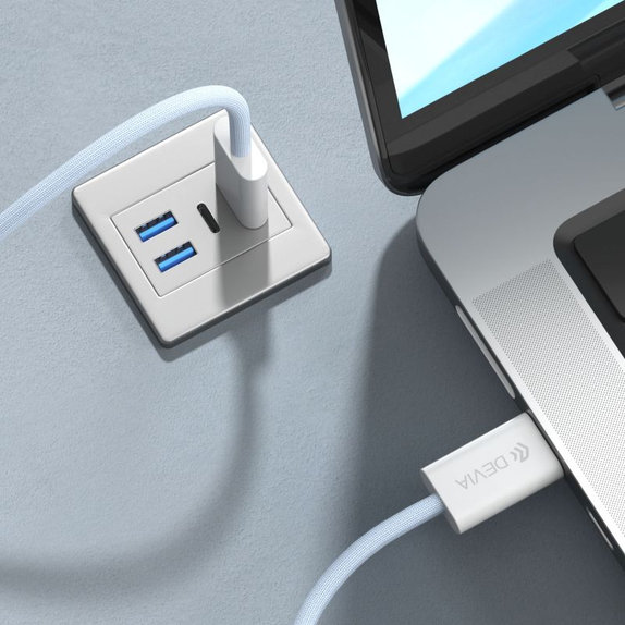 Kabel USB-C / USB-C Smart, PD 60W, 1m, biały, Devia