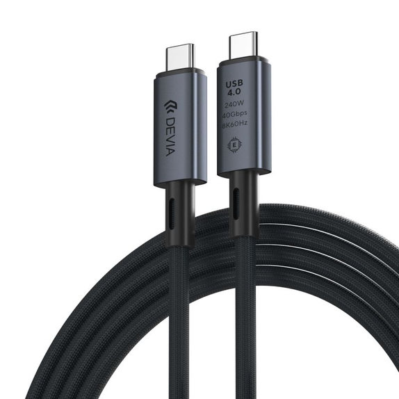 Kabel USB-C / USB-C Extreme Speed, 240W, 8K 60Hz, 1m, czarny, Devia