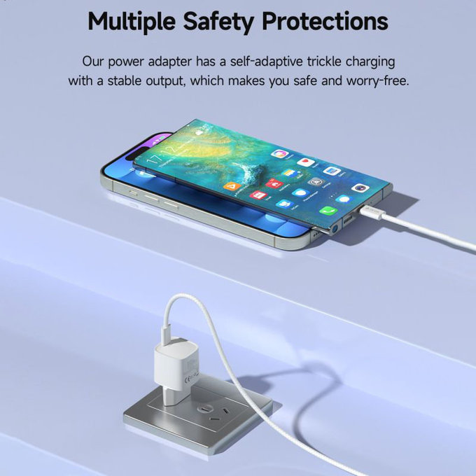 Ładowarka Mini USB-C, PD 30W, biała, Devia