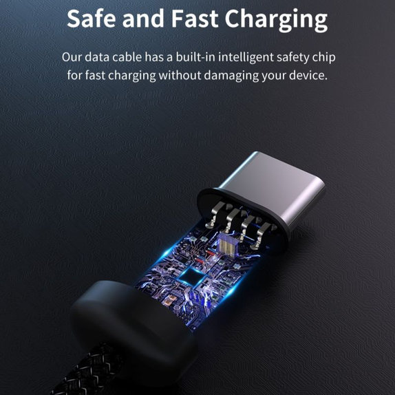 Kabel USB / USB-C Gracious, 2.1A, 2m, czarny, Devia