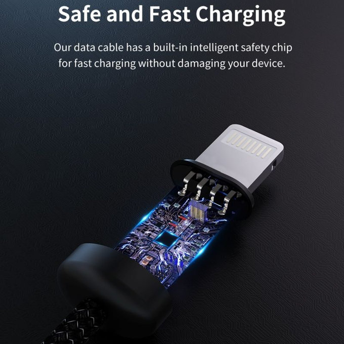 Kabel Lightning / USB Gracious, 2,4A, 1m, czarny, Devia