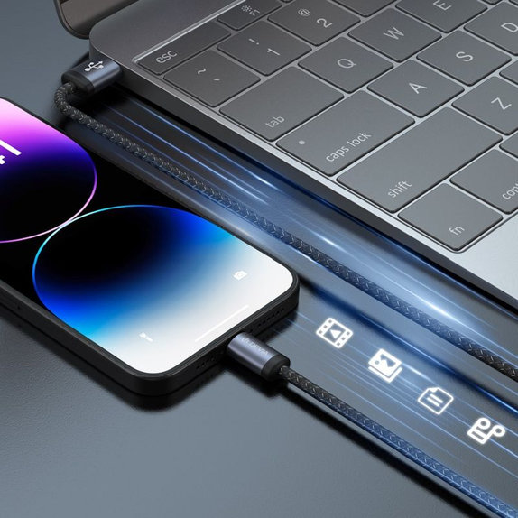 Kabel Lightning / USB Gracious, 2,4A, 2m, czarny, Devia