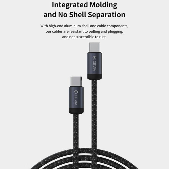 Kabel USB-C / USB-C Gracious, PD 60W, 2m, czarny, Devia