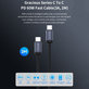 Kabel USB-C / USB-C Gracious, PD 60W, 2m, czarny, Devia