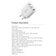 Ładowarka Extreme Speed, 2x USB-C + USB-A, PD 65W, biała, Devia