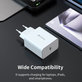 Ładowarka Rocket USB-C, PD 45W, biała, Devia