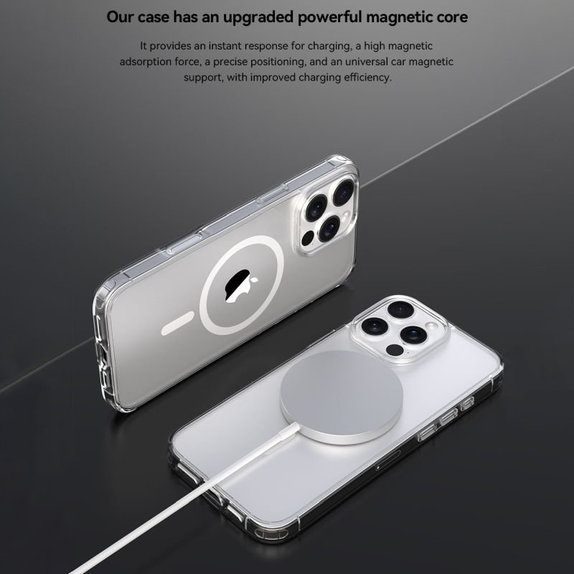 Etui Clear z MagSafe do iPhone 16, przezroczyste, Devia