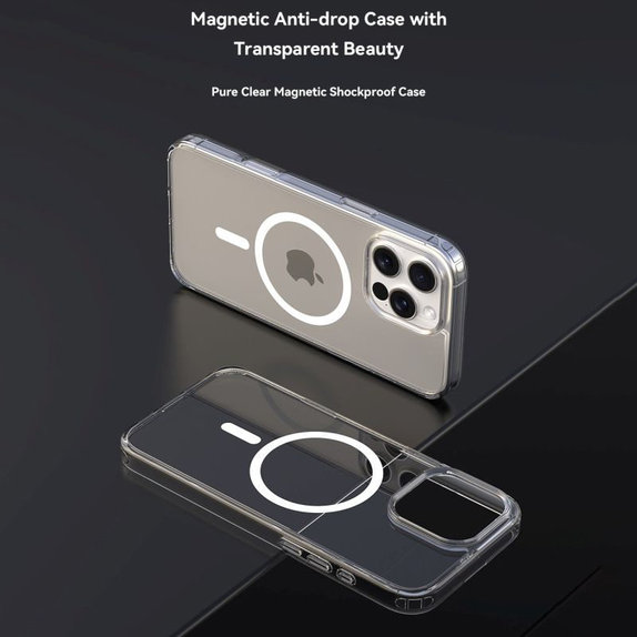 Etui Clear z MagSafe do iPhone 16 Pro Max, przezroczyste, Devia