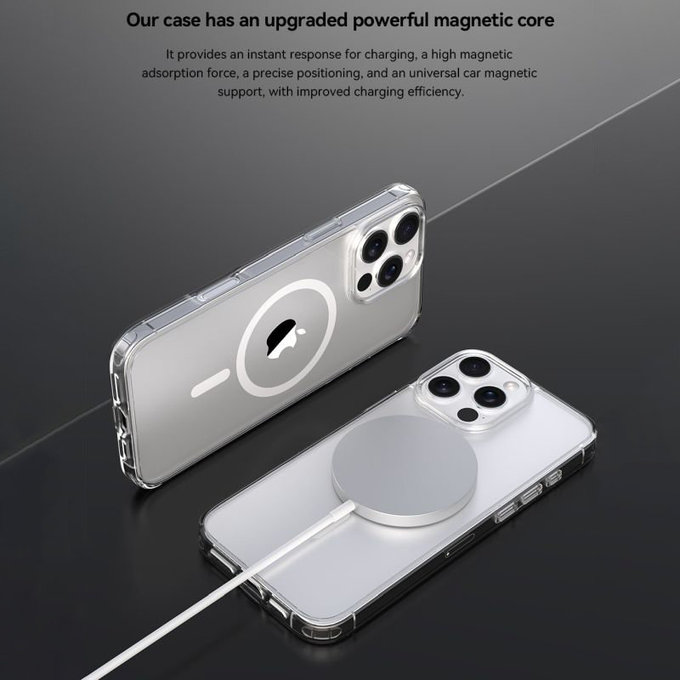 Etui Clear z MagSafe do iPhone 16 Pro Max, przezroczyste, Devia