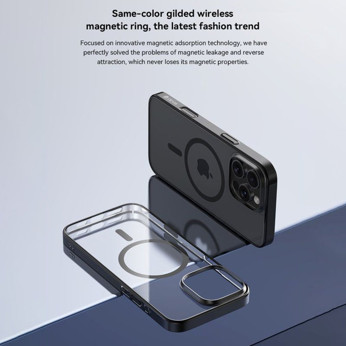 Etui Glimmer z MagSafe do iPhone 16 Pro, Czarne, Devia