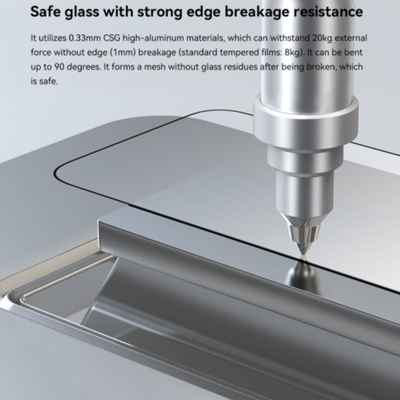 Szkło hartowane FullCover z aplikatorem do iPhone 17 Pro, Devia