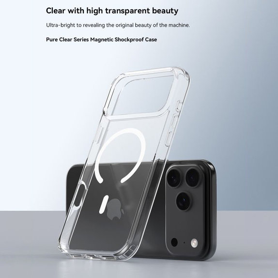 Etui Clear z MagSafe do iPhone 17, przezroczyste, Devia