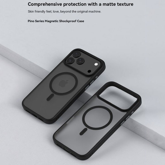 Etui Pino z MagSafe do iPhone 17, Czarne, Devia