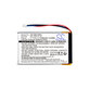 Bateria do Garmin Nüvi 1300, 1350, 1370, 1390, 1490, 1250mAh, Li-Pol, 3.7V, 361-00019-16, HQ