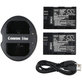 2 μπαταρίες με φορτιστή γιαCanon EOS 5D Mark II, EOS 7D, 2000mAh, Li-Ion, 7.4V, LP-E6, HQ