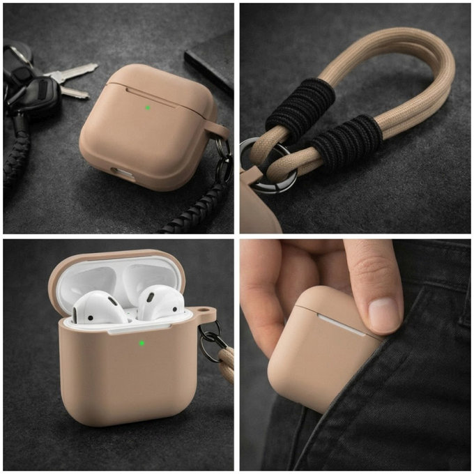 Etui silikonowe do AirPods 3, Sand Beige