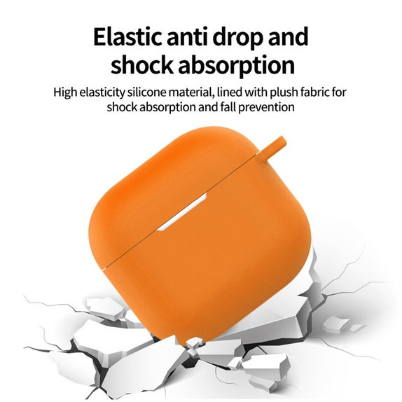 Etui silikonowe do AirPods 4, Pomarańczowy, Orange