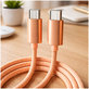 Kabel USB-C / USB-C z szybkim ładowaniem, PD 60W, 2m, Pomarańczowy, Orange