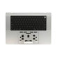 Górna rama klawiatury do MacBook Pro 16" A2780 (2023), z klawiaturą US i baterią, Silver, 661-32190, Genuine Apple