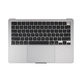 Górna rama klawiatury do MacBook Air 13", A3113 (2024), z klawiaturą US i baterią, Space Gray, 661-40227, Genuine Apple