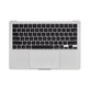 Górna rama klawiatury do MacBook Air 13", A3113 (2024), z klawiaturą US i baterią, Silver, 661-40228, Genuine Apple