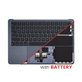 Górna rama klawiatury do MacBook Air 13", A3113 (2024), z klawiaturą US i baterią, Midnight, 661-40230, Genuine Apple